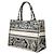 Dior Blue Medium Canvas Embroidered Reverse Dioriviera Toile De Jouy Book Tote Blau Marineblau - Ansicht 2