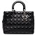 Dior Black Large Lambskin Cannage Lady Dior