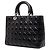 Dior Black Large Lambskin Cannage Lady Dior - vista 2