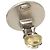 Chanel Silver CC Brass Croisiere Runde Clip-On Ohrringe - Ansicht 3
