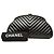 Clutch Chanel Timeless Kisslock in pelle d'agnello nera chevron Nero - vista 7