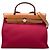 Hermès Red Toile Herbag Zip 31