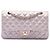 Chanel Pink Medium Classic Iridescent Lambskin Double Flap