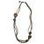 Collier Chanel multi-rangs en perles et fleurs émaillées Blanc Multicolore