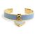 Bracelete Prada azul claro e dourado