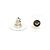 Orecchini a lobo Chanel argento con strass - vista 9