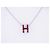Hermès NEU HERMES POP H ROT LACK PALLADIUM ANHÄNGER COLLIER + SILBERKETTE - Ansicht 2