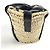 Bolsa Cesto Mini Chloé Sense Preto Bege - vista 4