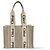 Chloé Chloe Woody Canvas with Leather Small Bege