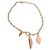 Autre Marque Collar GAVELLO Milan Plata Chapada Oro Esmalte Rosa Dorado