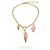Autre Marque Collar GAVELLO Milan Plata Chapada Oro Esmalte Rosa Dorado - vista 8