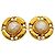 Pendientes de clip Chanel chapados en oro