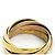 Anillo Cartier Trinity en oro amarillo blanco y rosa - vista 4