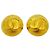 Pendientes de clip Chanel chapados en oro