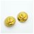 Pendientes de clip Chanel chapados en oro - vista 2