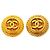 Pendientes de clip Chanel Coco Mark Circle Gold
