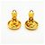 Pendientes de clip Chanel Coco Mark Circle Gold - vista 7