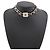 Colar choker Chanel em couro e metal - vista 4