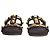Valentino Garavani Sandali Roman Stud Shearling Neri - vista 9