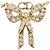 Pendente Christian Dior Bow CD in metallo con cristalli - vista 3