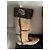 Dolce & Gabbana Braune hohe Wildlederstiefel mit Pelzbesatz - Ansicht 6