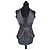 Autre Marque Top Atos Lombardini gris de viscosa plisada cuello drapeado