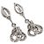 Orecchini Cartier Nuage in diamanti e oro bianco 18K - vista 2