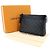 Louis Vuitton Monogram Eclipse Pochette Voyage Souple Clutch Handbag - vista 2