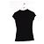 T-shirt preta de viscose Courreges - vista 3