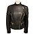 Veste Biker Versace en cuir d'agneau noir