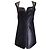 Vestido mini Versace de piel de cordero negra