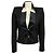 Blazer Balmain estruturado em lã e linho preto