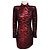 Balmain Mini-Cocktailkleid mit metallischem Animal-Print Rot / Schwarz