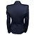 Balmain marineblauer zweireihiger Wollblazer mit silbernen Knöpfen - Ansicht 3