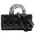 Dior  mala Lady D-Joy Small em pele de vitela e verniz Cannage com pega superior Black