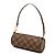 Bolso de mano Louis Vuitton Damier Ebene Papillon Pochette Marrón - vista 2