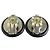Schwarze Chanel CC runde Clip-On-Ohrringe aus versilbertem Resin - Ansicht 2