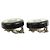 Schwarze Chanel CC runde Clip-On-Ohrringe aus versilbertem Resin - Ansicht 8