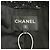 Abrigo Chanel de Tweed Negro con Ribetes de Cuero - vista 3