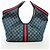 Bolso Tote Gucci de denim azul marino - vista 8