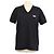 T-shirt Dolce & Gabbana in cotone nero con scollo a V e placca logo
