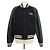 Giacca Bomber Gucci in misto tessuto nero e pelle con Horsebit