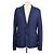 Blazer Burberry bleu marine en coton à boutonnage simple