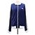 Giacca tuta in velluto Laurel blu navy e bianca Casablanca