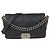 Chanel Boy Flap Bag Medium Reverso aus schwarzem Leder