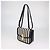 Autre Marque Demellier The Vancouver Shoulder Bag in tela a righe bianco e nero e pelle - vista 2