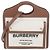 Borsa Mini Pocket Burberry Marrone, Beige in Tela e Pelle