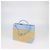 Bottega Veneta Light Blue, Natural Raffia and Leather Small Andiamo Tote - vista 2