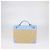 Bottega Veneta Light Blue, Natural Raffia and Leather Small Andiamo Tote - vista 3