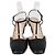 Sandali T-Strap Double G in pelle nera Gucci